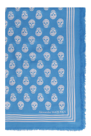 Skull motif printed shawl-1